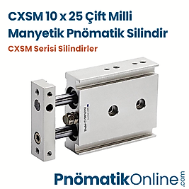 CXSM 10x25 Çift Milli Pnömatik Silindir