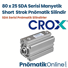 Crox SDA 80x25 Manyetik Short Strok Pnömatik Silindir