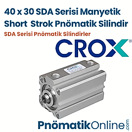 Crox SDA 40x30 Manyetik Short Strok Pnömatik Silindir