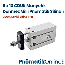 CDUK 6x10 Manyetik Dönmez Milli Pnömatik Silindir