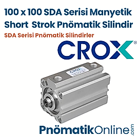 Crox SDA 100x100 Manyetik Short Strok Pnömatik Silindir