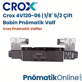 Crox 4V120-06 | 1/8' 5/2 Çift Bobin Pnömatik Valf
