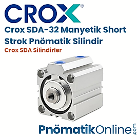 Crox SDA-32 Manyetik Short Strok Pnömatik Silindir