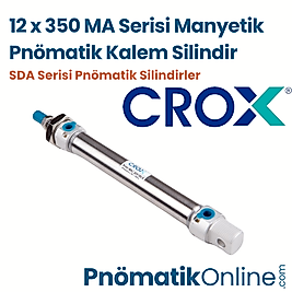 Crox MA 12x350 Manyetik Pnömatik Kalem Silindir