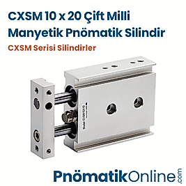 CXSM 10x20 Çift Milli Pnömatik Silindir