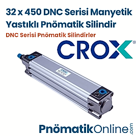 Crox DNC 32x450 Manyetik Yastıklı Pnömatik Silindir