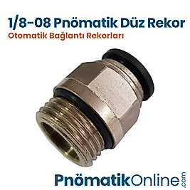 1/8-08 mm Pnömatik Düz Rekor