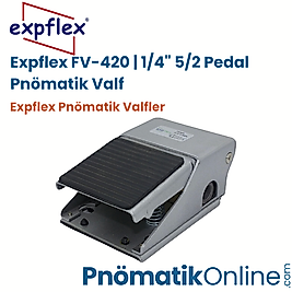 Expflex FV-420 | 1/4" 5/2 Pedal Pnömatik Valf