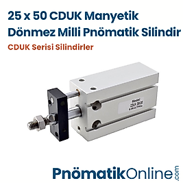 CDUK 25x50 Manyetik Dönmez Milli Pnömatik Silindir