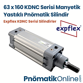 Expflex KDNC 63x160-S Manyetik Yastıklı Pnömatik Silindir