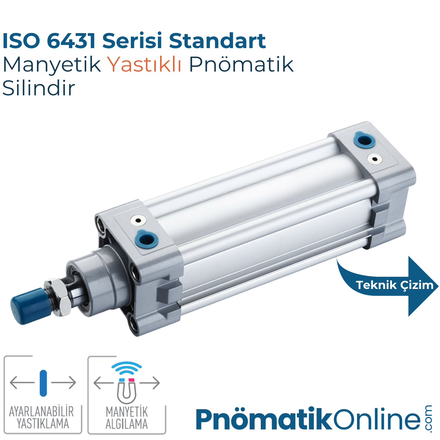 Ø32 Manyetik Yastıklı Pnömatik Silindir