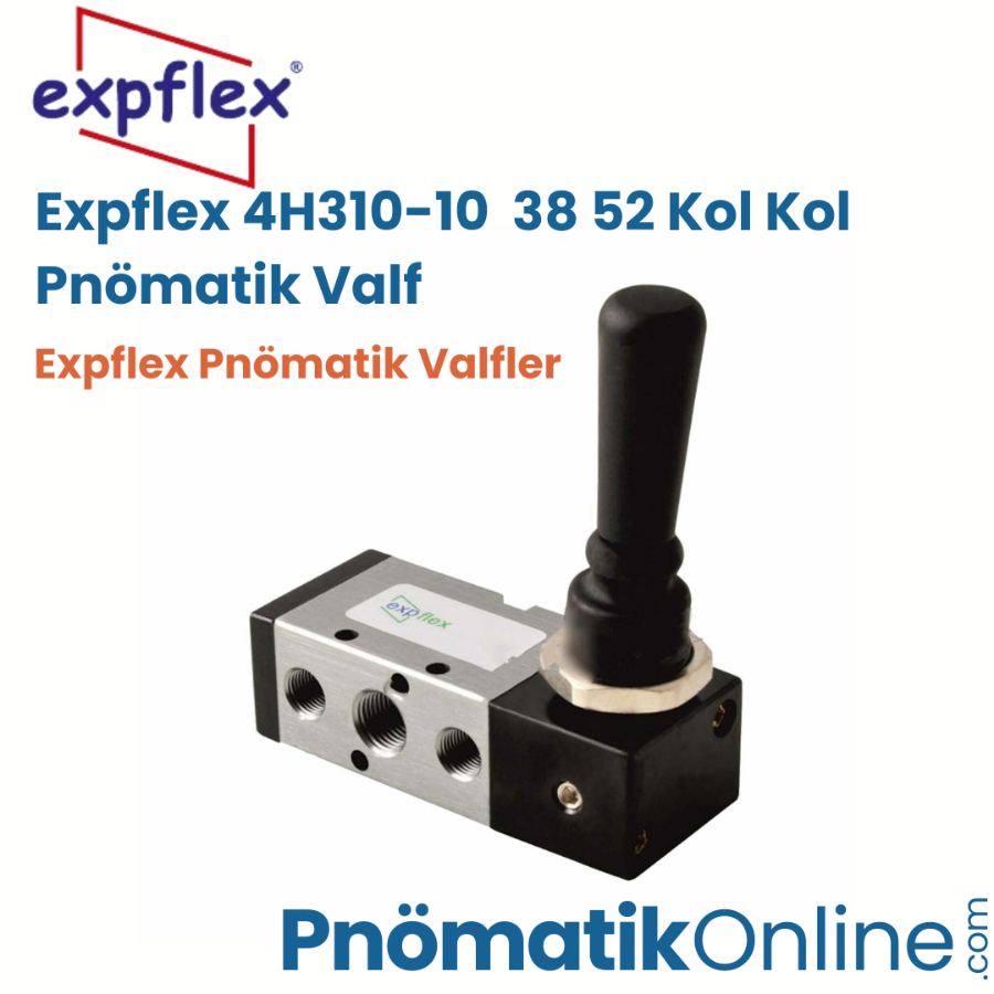 Expflex 4H310-08 | 1/4" 5/2 Kol Kol Pnömatik Valf G.Gövde