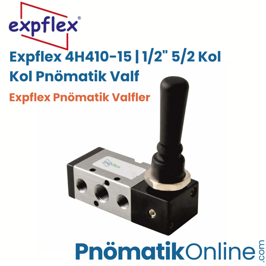 Expflex 4H410-15 | 1/2" 5/2 Kol Kol Pnömatik Valf
