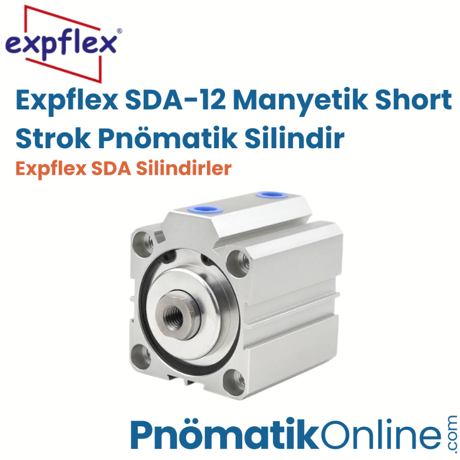 Expflex SDA-12 Manyetik Short Strok Pnömatik Silindir