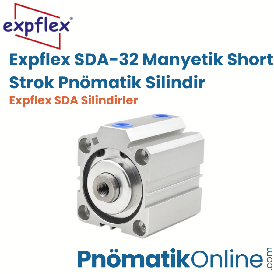 Expflex SDA-32 Manyetik Short Strok Pnömatik Silindir