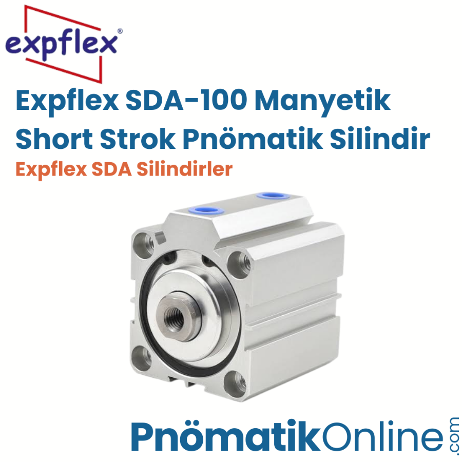 Expflex SDA-100 Manyetik Short Strok Pnömatik Silindir
