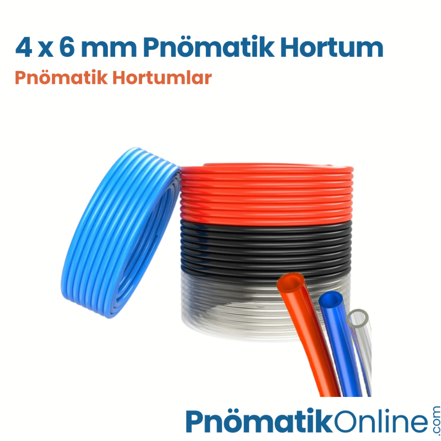 4 x 6 mm Pnömatik Hortum