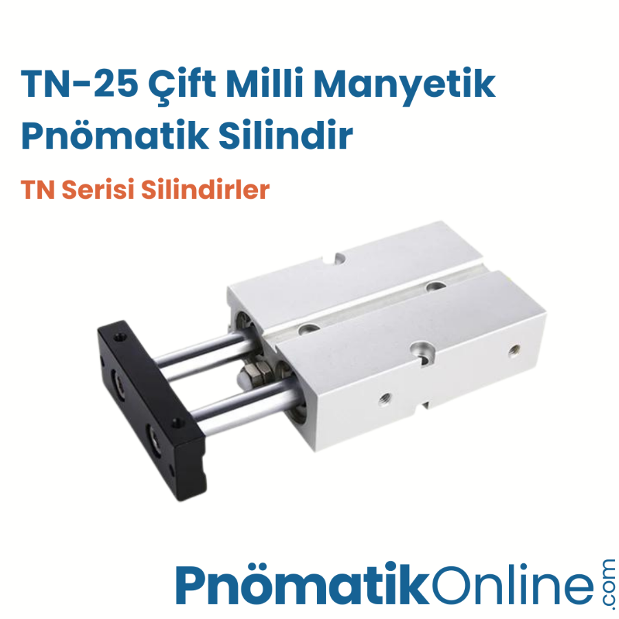 TN-25 Çift Milli Manyetik Pnömatik Silindir