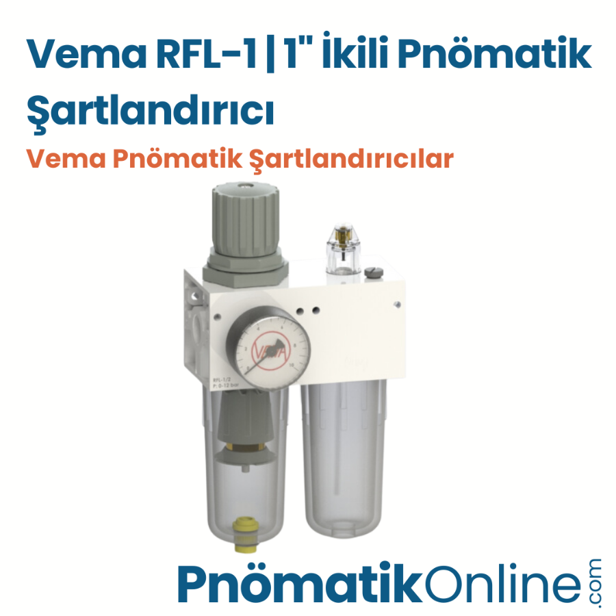 Vema RFL-1 | 1" İkili Pnömatik Şartlandırıcı