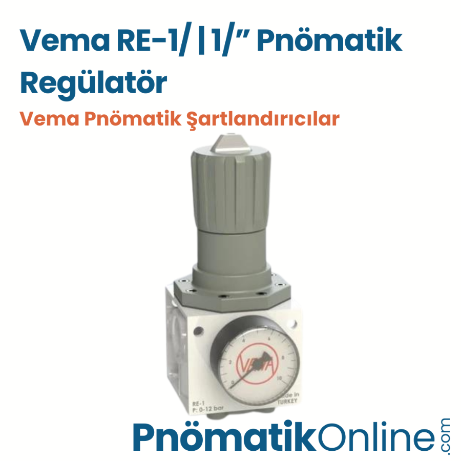 Vema RE-1 | 1" Pnömatik Regülatör