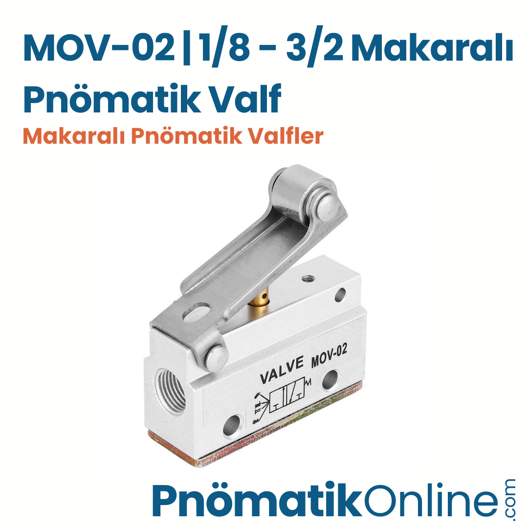 MOV-02 |  1/8" Makara Yay Pnömatik Valf