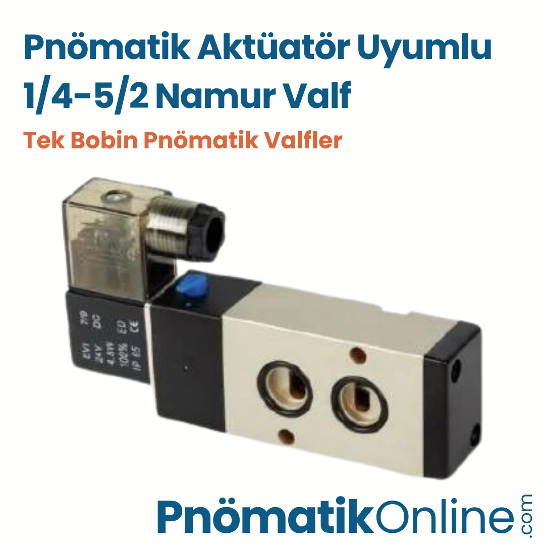 Pnömatik Namur Valf 1/4-5/2 - Pnömatik Aktüatör Uyumlu