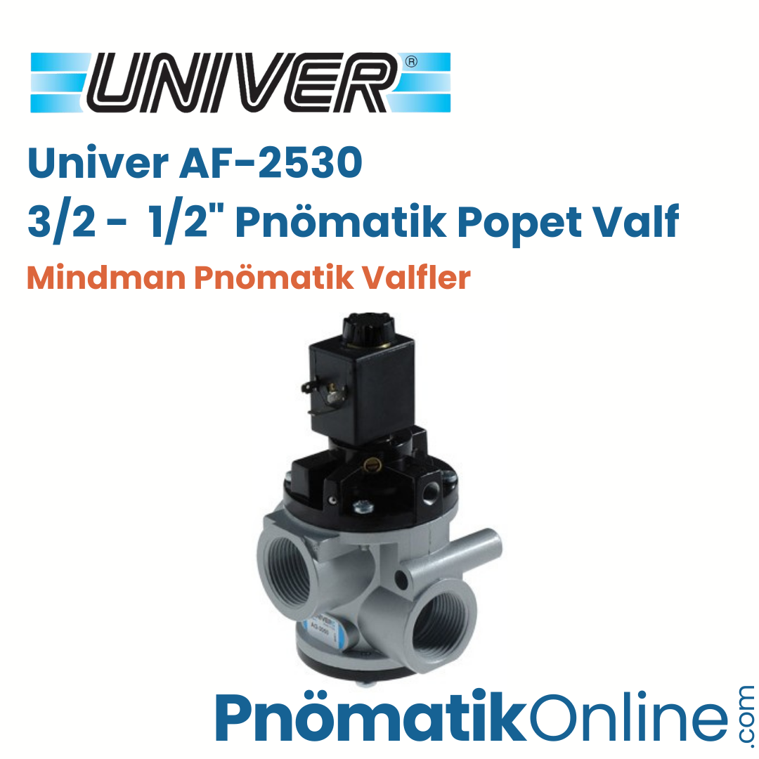 Univer AF-2530 | 1/2" Pnömatik Popet Valf