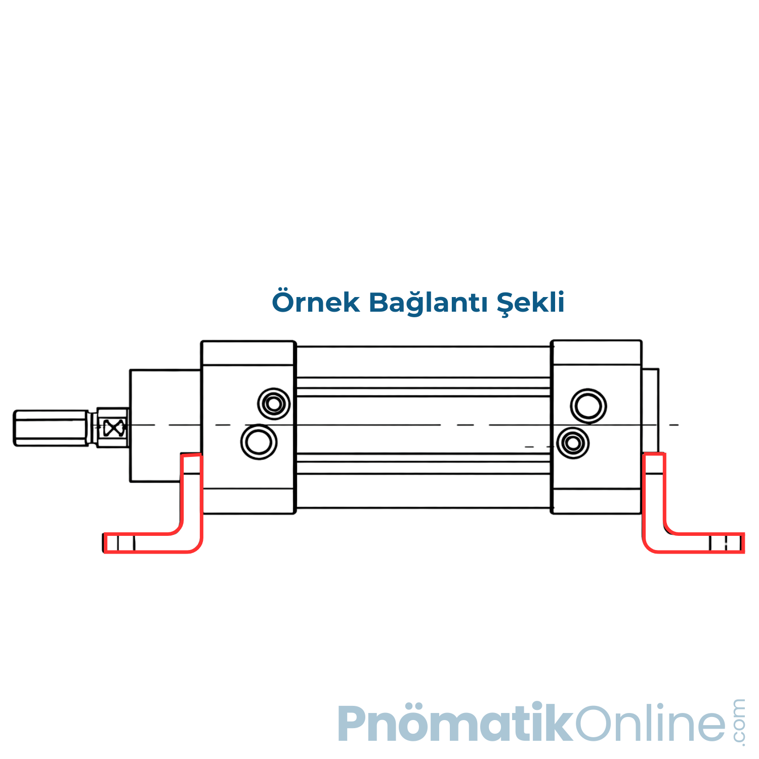 Pnömatik Silindir Ayak Bağlantı
